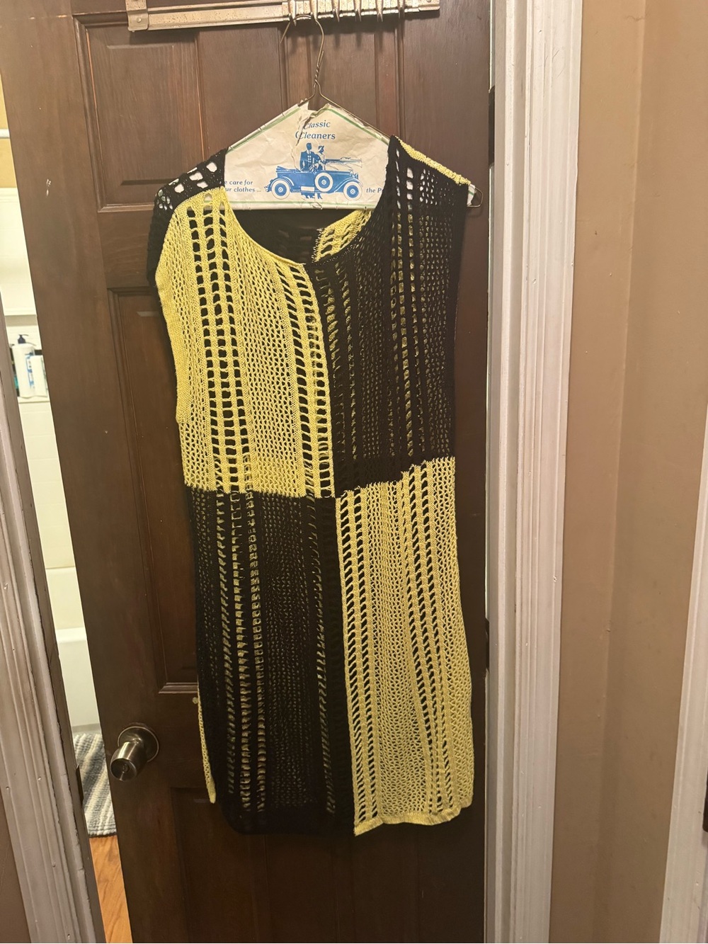Women’s 2XL SHEIN Curvy Yellow & Black Crochet Knit Dress